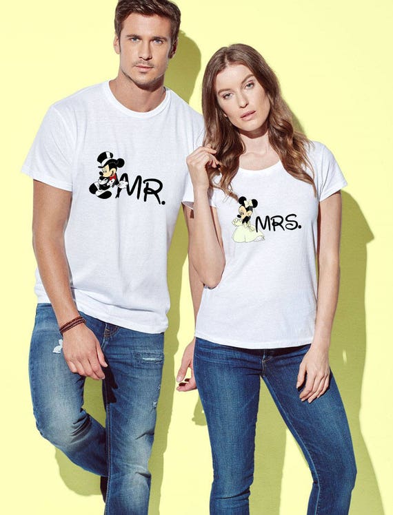 Disney Couple T-Shirts Mr. Mrs. Mickey Mouse Minnie Mouse | Etsy