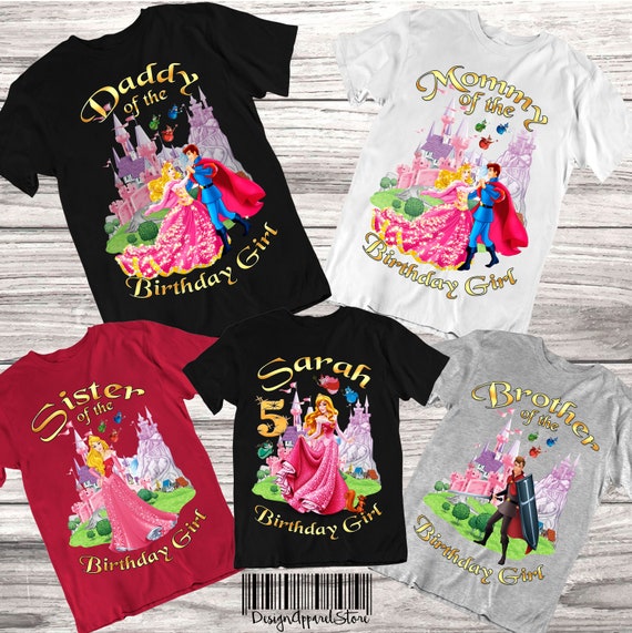 A rayas Discrepancia pistola Princesa Aurora cumpleaños camisa familiar Durmiente belleza - Etsy México