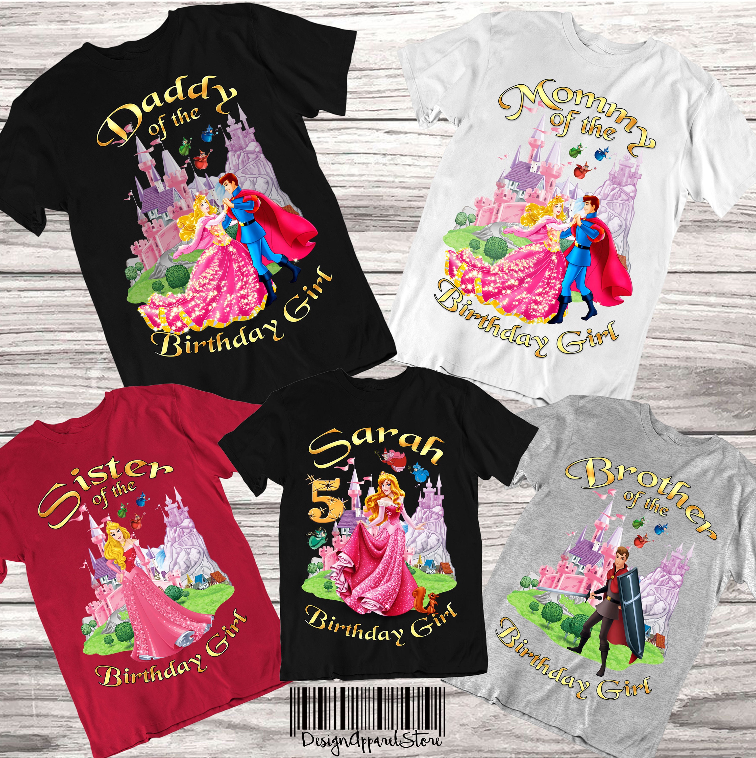 Odiseo Carrera coger un resfriado Princesa Aurora cumpleaños camisa familiar Durmiente belleza - Etsy España