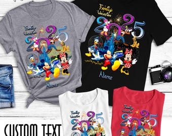 DisneyWorld Vacation 2025 Family Shirts Magic Family Trip T-Shirts Family T-Shirts DisneyLand Family Shirts DisneyWorld Family Vacation