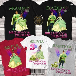 Personalized Disney Princess Tiana Birthday Girl Shirt, Disney Birthday Shirts, The Princess and the Frog Shirt, Tiana Birthday Girl Shirt