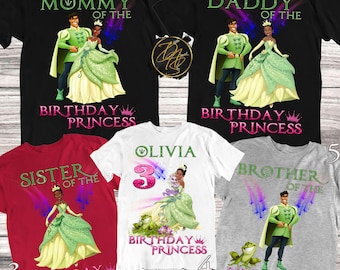 Personalized Disney Princess Tiana Birthday Girl Shirt, Disney Birthday Shirts, The Princess and the Frog Shirt, Tiana Birthday Girl Shirt
