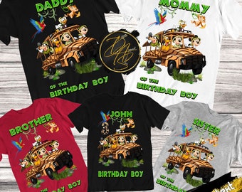 Disney Safari Chemises d’anniversaire Animal Kingdom Birthday Family Shirts Safari Family Shirts Safari Birthday Shirts Birthday Voyage en famille