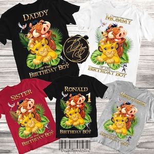 Lion King Birthday Shirt , The Lion King Personalized Shirt , Lion King Custom Birthday Shirt, Simba Birthday Shirt, Lion King Party Shirt