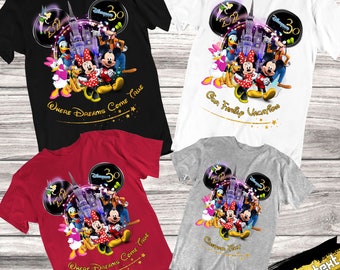 Minnie Mouse Family Vacation Shirts Disneyland Paris 30th Anniversary Disneyland Paris Mickey and Minnie Mouse Shirts Custom tee