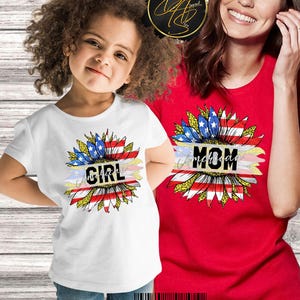 Sunflower America Flag Shirt: 4th of July Patriotic USA Tee