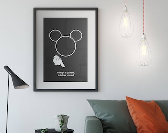 Mickey Mouse Inspired - Minimal Movie Poster - Movie Print - Film Poster