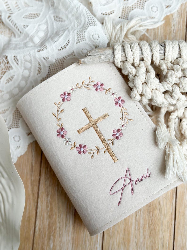 Personalized felt hymnal cover/hymnal binding image 1
