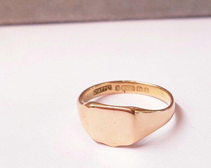Victorian 9ct Gold Ring. Size P US 8. Free Resizing. Etsy