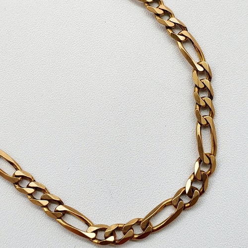 Vintage 9ct Gold 24 Figaro Chain. Heavy 