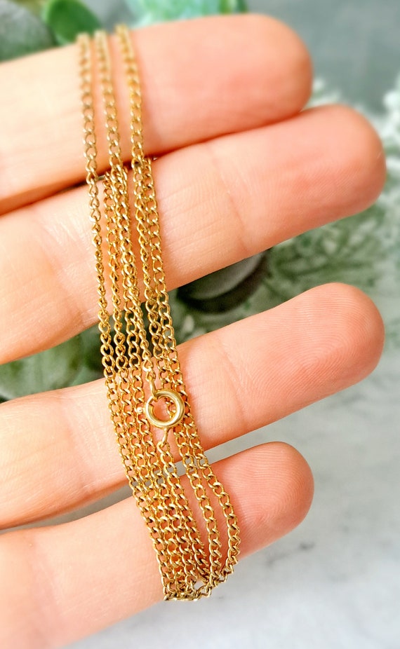 Vintage 9ct Gold 20" Curb Chain.  Vintage Jewelle… - image 2
