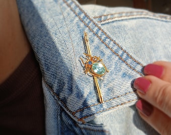 Edwardian Rolled Gold Spider Brooch  Hallmarked. c.1910. Vintage Jewellery / Jewelry.