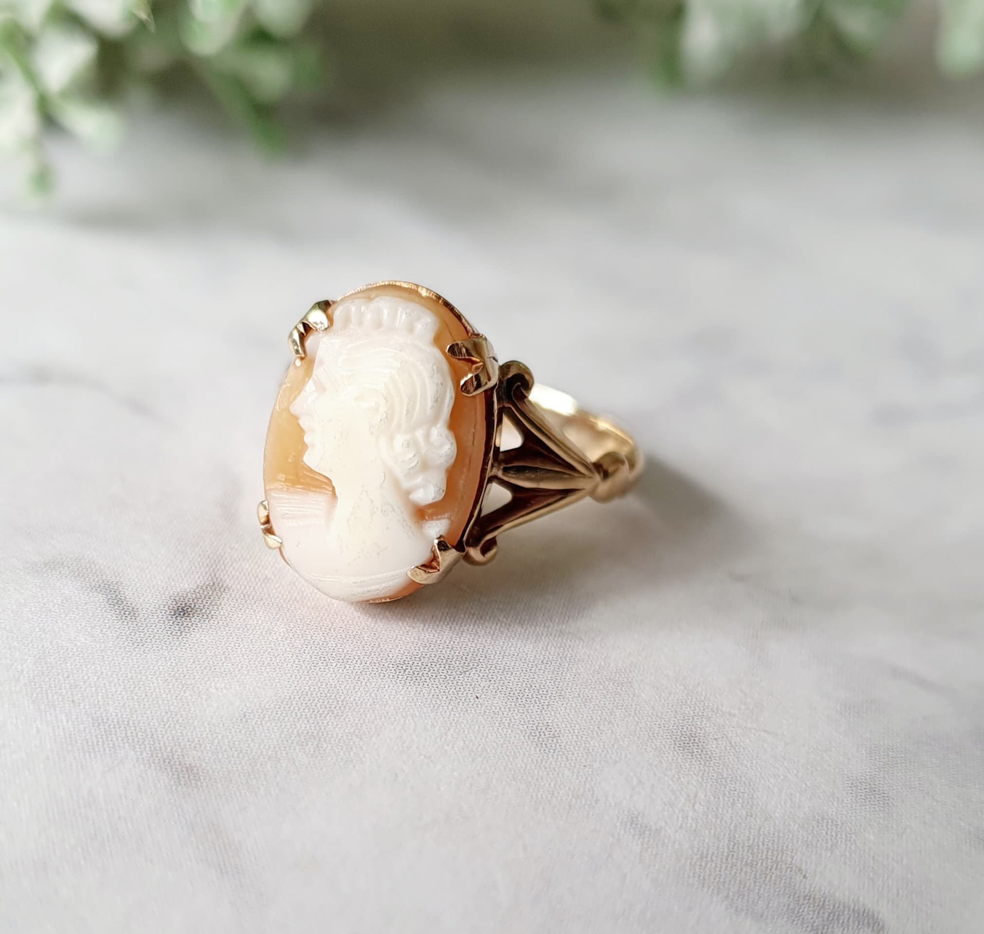 Buy Antique 9ct Gold Cameo Ring. Size K EU 52 Free Resizing