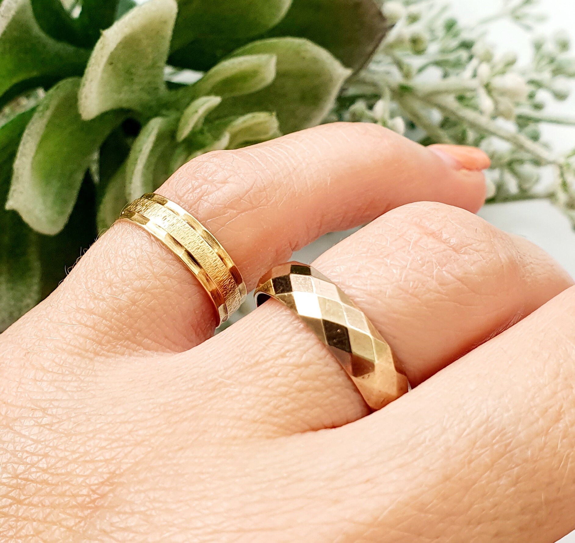 BRITISH VINTAGE 1960s MJLD LONDON HALLMARK 9CT/9K GOLD BAND