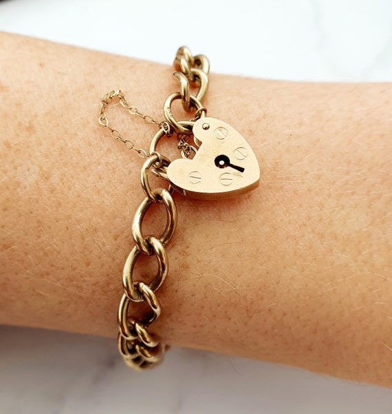 Vintage 9ct Gold Curb Bracelet and 