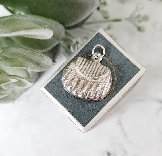 Vintage Sterling Silver Handbag Purse Pendant Vintage
