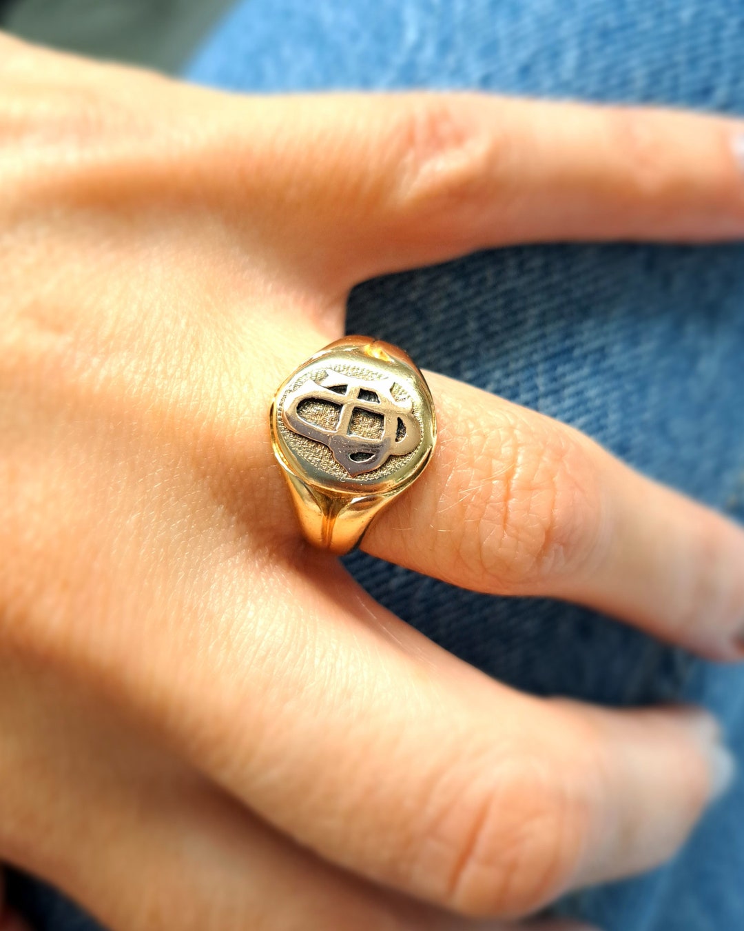 Vintage 9ct Gold Ring. Size L EU 53. Free Resizing. Etsy