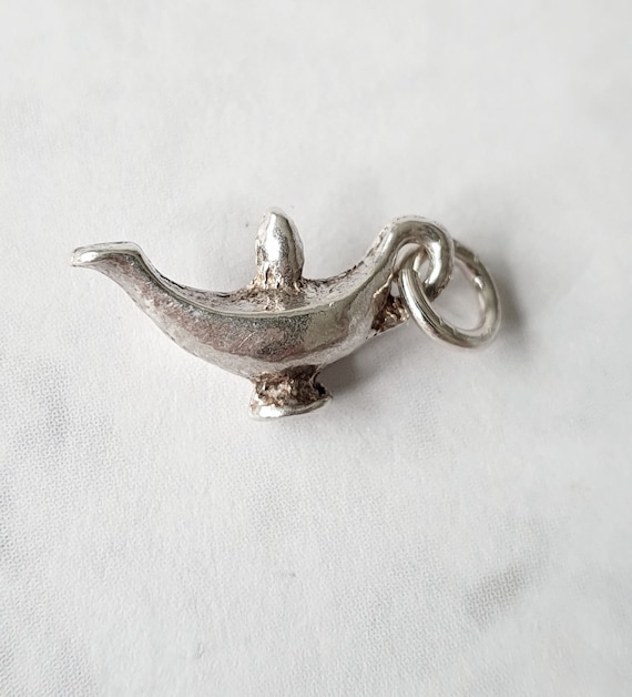Aladdins Genie Magic Lamp Charm Sterling Silver Aladdins Genie Magic Lamp Charm Sterling Silver