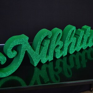 Verde grande 3D signo 10 " espuma de poliestireno nombre personalizado, bloque de edad del nombre de las letras, números 3D, verde libre de pie letra de espuma de poliestireno, verde dulce 16 candelabra