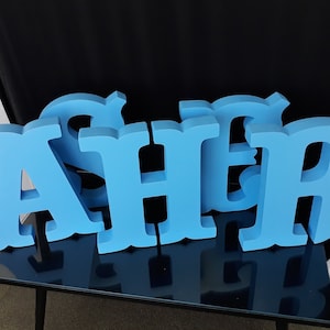 Letras de espuma de poliestireno azul claro personalizado 3D 15", números 15 pulgadas, grandes letras de pie, decoración de la ducha del bebé, número de decoración de la fiesta y los que permiten