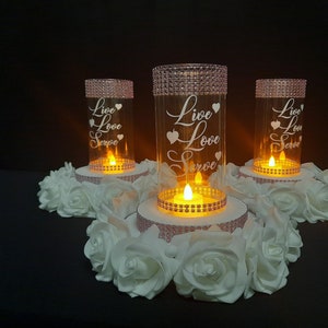 White centerpieces for table, Quinceañera centerpieces tables, Luminary birthday decor,Quince wedding Luminary, Central decor lavender roses