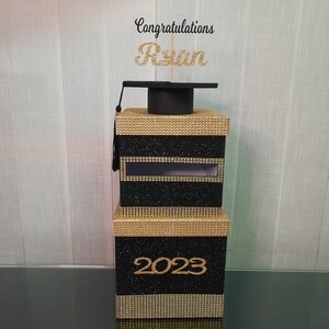 Caja de tarjetas de graduación, Cardbox negro Graduación