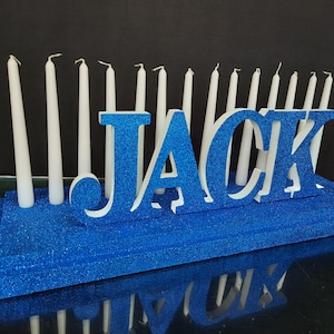 Candelabra for boy Bat Mitzvah, styrofoam name boy, Mitzvah candle, Quinceanera & Mitzvah candle lighting Centerpiece,Sweet 16