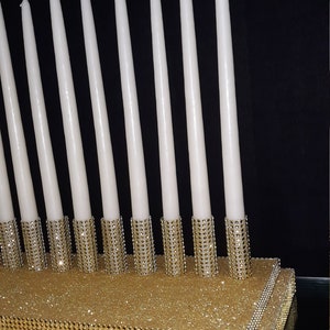 Decorative soft cylinders made of rhinestones for candles,intended for beauty anddo not perform any other function than decor,IT&#39;SNOTCANDLES