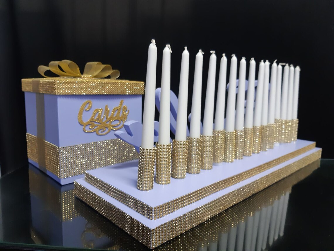 Sweet 16 Candelabra Foam and Cardbox Lavendercandelabra Etsy