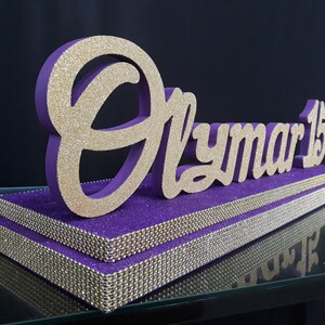 Sweet 16 Kerzenleuchter Lila Schaum, Quinceanera & Mitzvah Kerzenbeleuchtung, 3D Name Styropor, Schaumstoffbuchstaben, Babypartydekoration