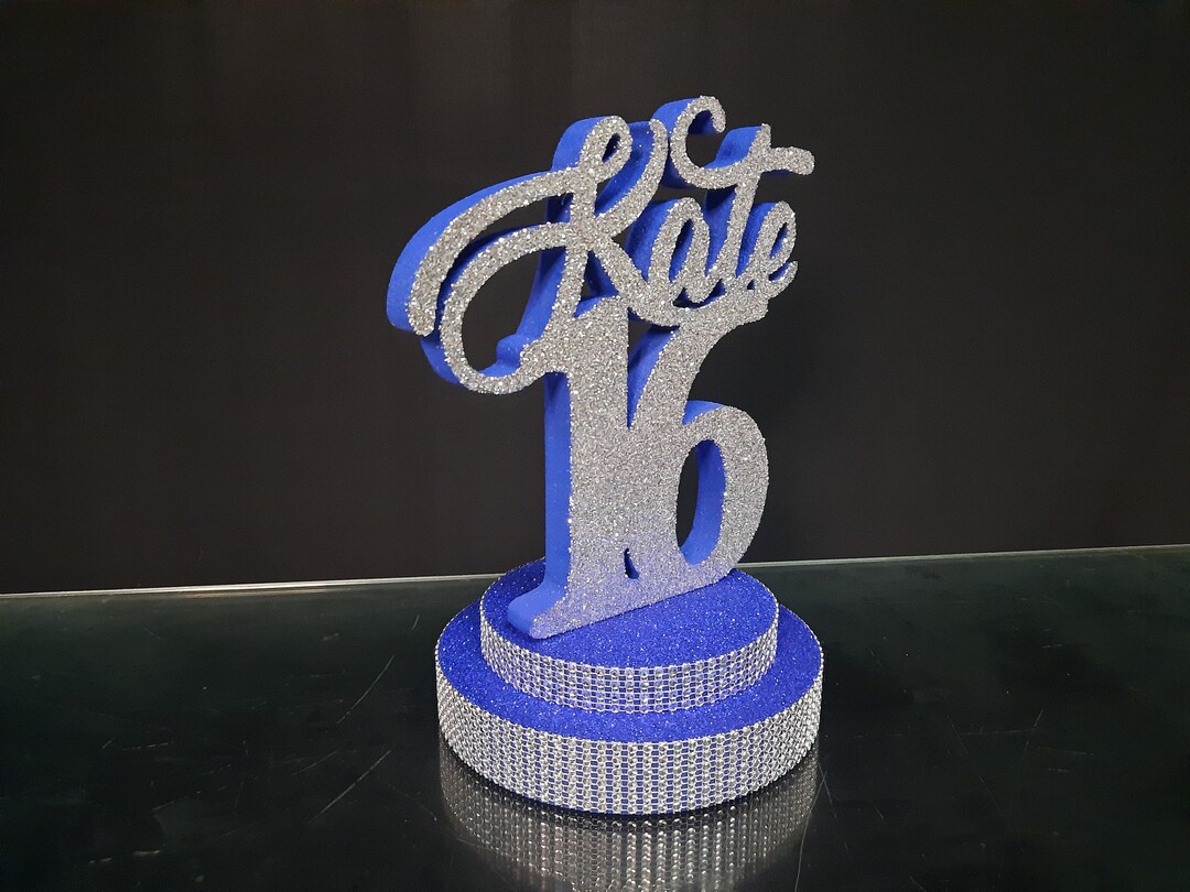 Sweet 16 Name Centerpieces for Table, Quinceanera Name Table