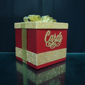 Square Card Box Glitter Sweet 16, kaarten Mitzvah Quince, Sweet 16 Cards, Quinceanera & Mitzvah, vierkante strassteentjes