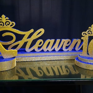 Sweet 16 Candelabra espuma Zapato central en el soporte, Sweet16 royal blue, Sweet 15, Candelabro Quinceañera & Mitzvah, Candle Center piece