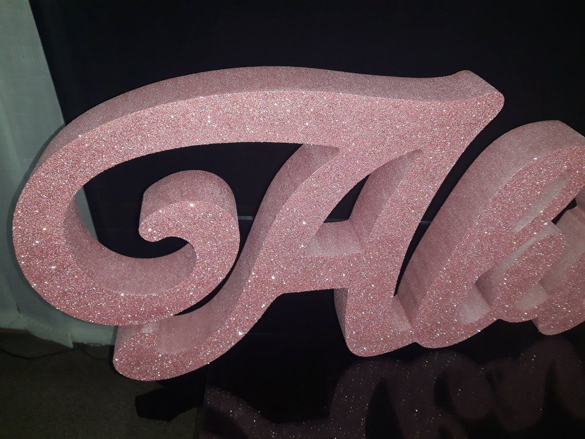 Big Rose Gold 3D Sign 12 Styrofoam Custom Name Letters | Etsy