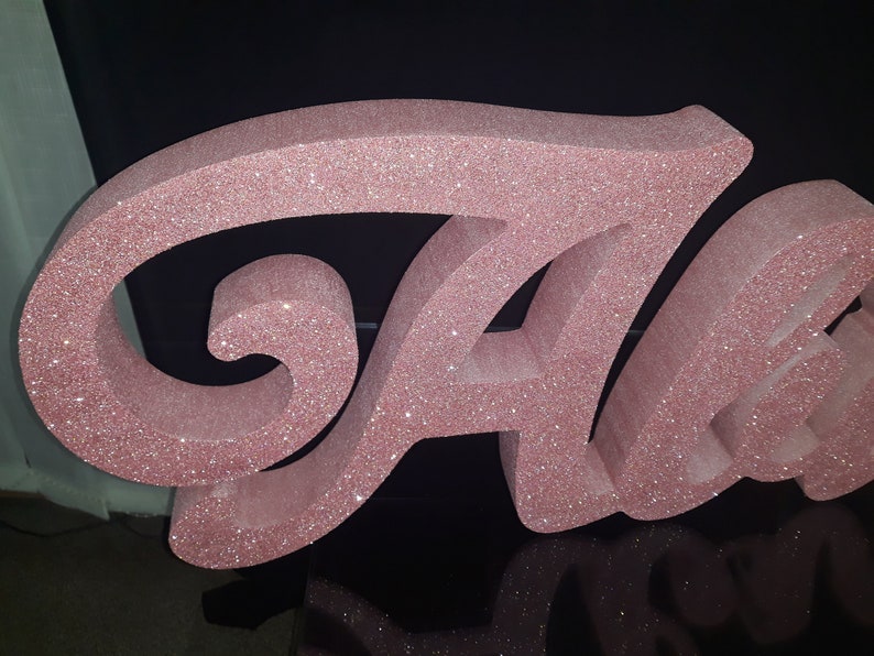 Big Rose Gold 3D Sign 12 Styrofoam Custom Name Letters | Etsy