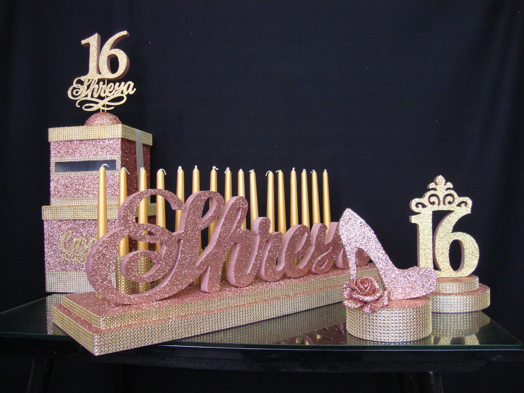 SET Candelabra Foam and Cardbox, Sweet 16 Candelabra, Quinceanera
