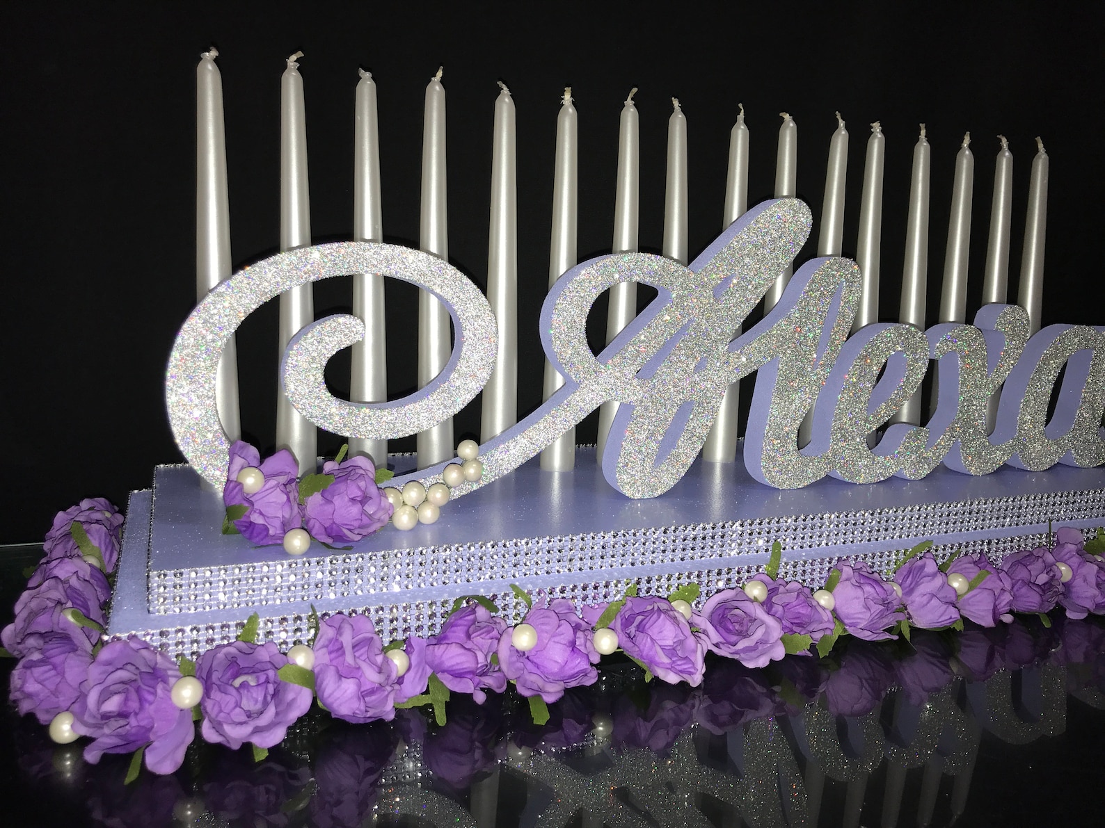 Candelabra Foam Sweet 16 Roselavender Candelabrafloral Etsy