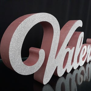 Big Rose Gold 3D Sign 12" Styrofoam Custom Name, Letters Name Age Block ...