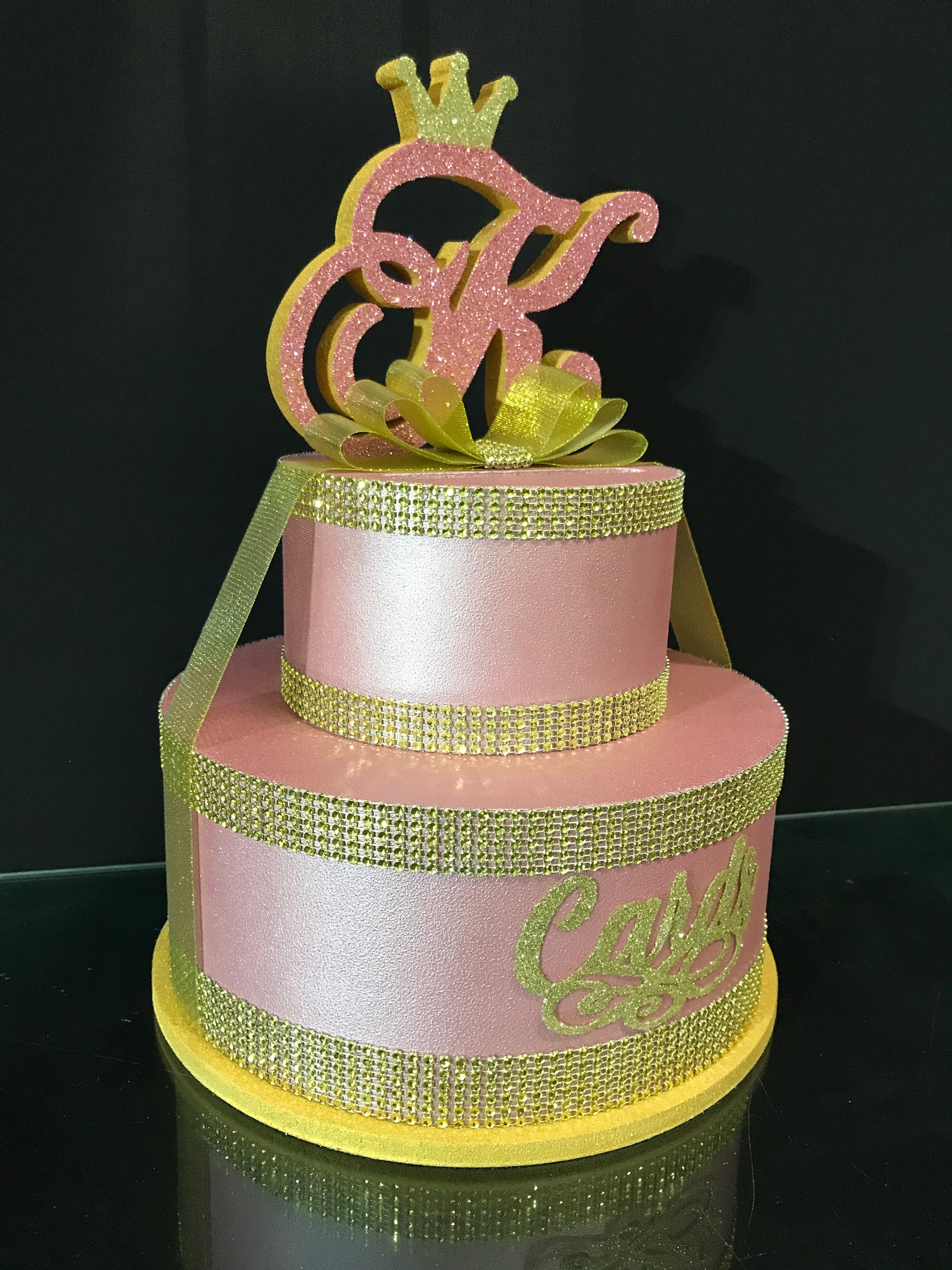 Card Box Rose Gold and Bling for Sweet 16cardbox Etsy