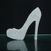 High Heel Shoe Centerpiece, Styrofoam Shoe, Silver High Heel