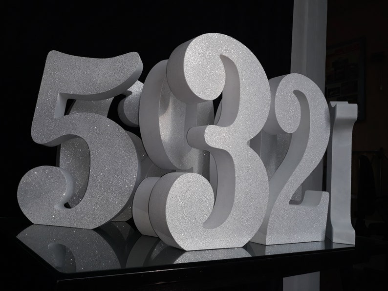 Styrofoam letters 3D 20foam gold numbers 20 Etsy