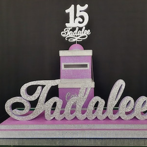 SET Sweet 16 Candelabra Schaum und Cardbox, Candelabra Quinceanera und Karten, Bar & Bat Mitzvah Candle Beleuchtung Herzstück