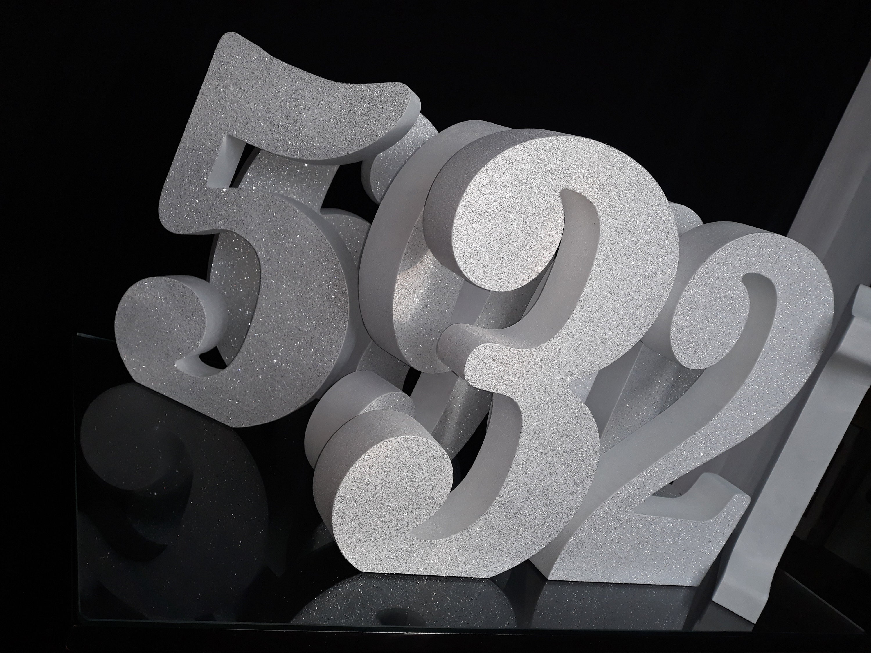Styrofoam letters 3D 20foam gold numbers 20 Etsy