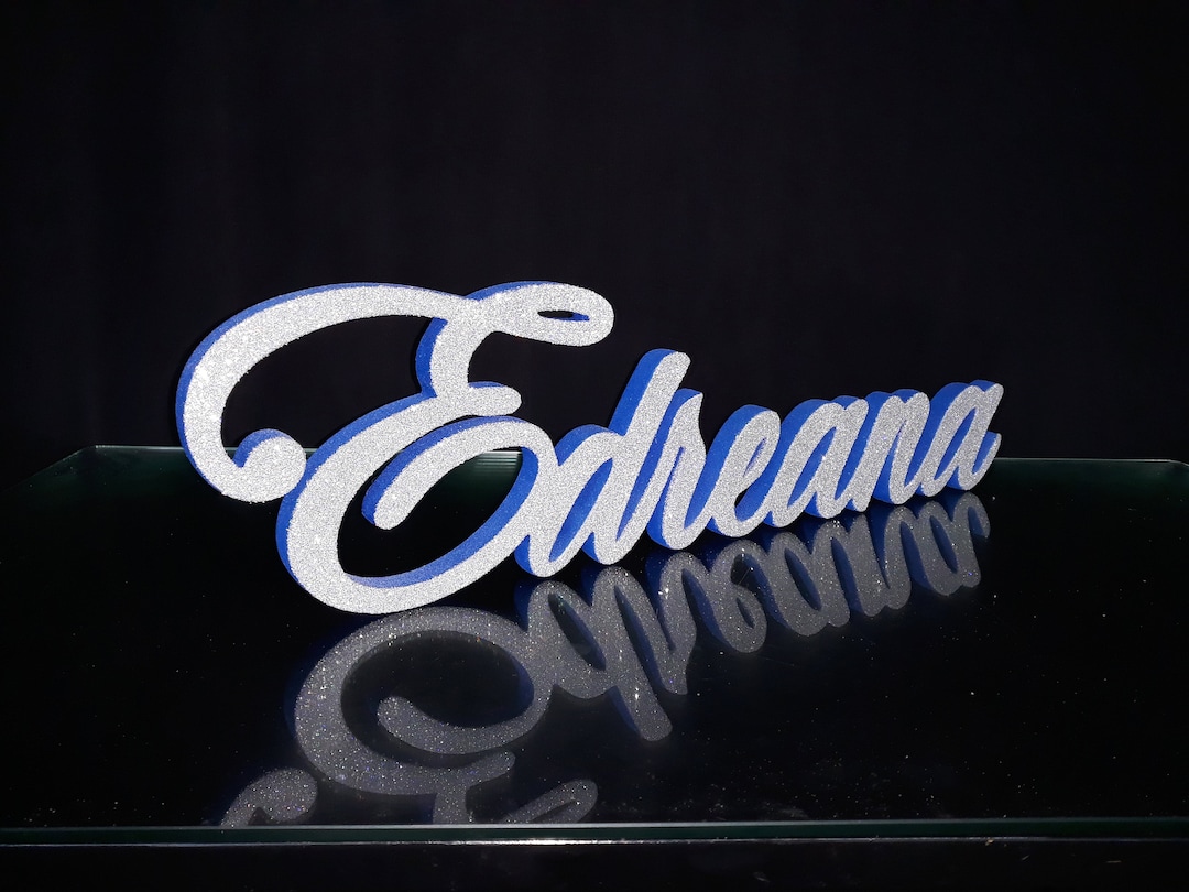 Styrofoam Custom Name, 3D Name Gold Glitter,foam Letters Name Age Block