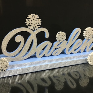 Sweet 16 Candelabra Snowflakes,new year in july,Сhristmas,Quinceanera & Mitzvah Candle Lighting Centerpiece, 3D name styrofoam, foam letters