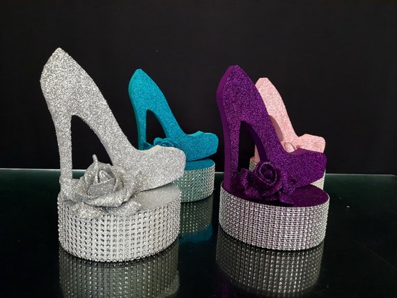 Stiletto High Heel Christmas Ornament Glitter Shoe Choose Color - Etsy