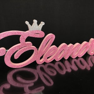 Pink glitter custom name 3D Eleonora,pink foam letters name block,3D numbers foam,Large free standing styrofoam letters, sweet 16 candelabra