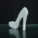 High Heel Shoe Centerpiece, Styrofoam Shoe, Silver High Heel