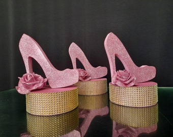 Centro de mesa decorativo Zapato en soporte,Decoración central de