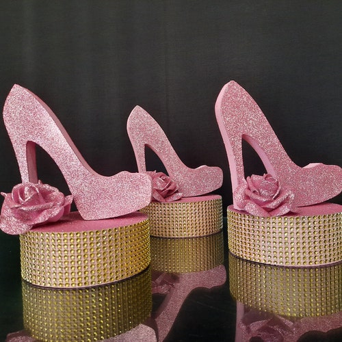 Decor Centerpiece Shoe on Standshoe Central Decorcentral Etsy